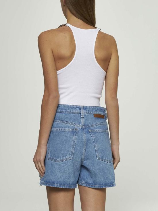  스텔라 맥카트니 데님 숏팬츠 스텔라 매카트니 데님 반바지 라이트 블루 - STELLA MCCARTNEY