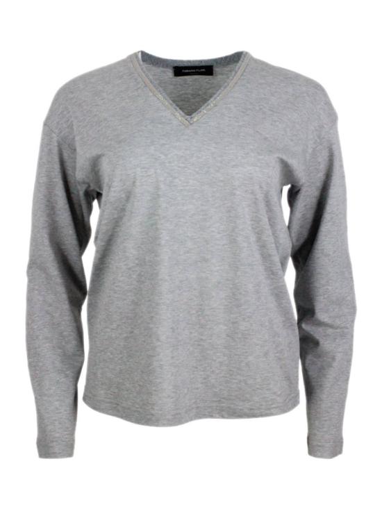  파비아나 필리피 반팔 티셔츠 티셔츠 그레이