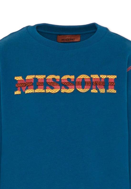  [키즈] 미소니 풀오버 미쏘니 키즈 스웨트셔츠 블루 - MISSONI