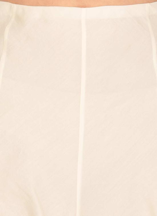  케이트 미디 스커트 Khaite Lenno 플레어 헴  내추럴 - KHAITE