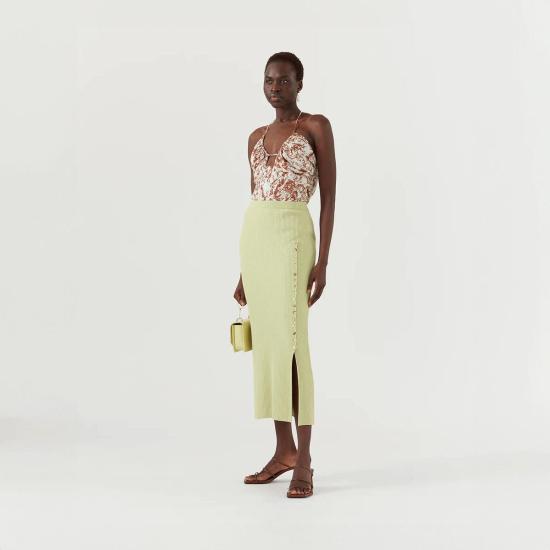  레지나표 미디 스커트 레지나 표 수리 스커트 아보카도 - REJINA PYO