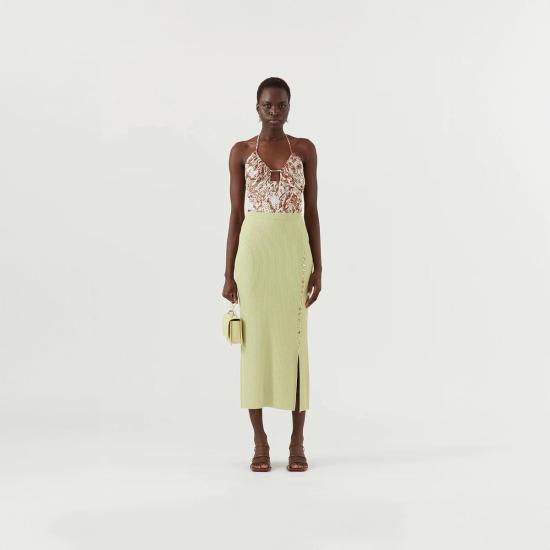  레지나표 미디 스커트 레지나 표 수리 스커트 아보카도