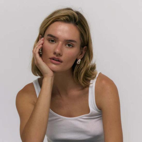  헤븐 메이헴 이어링 베이비 매듭 귀걸이 실버