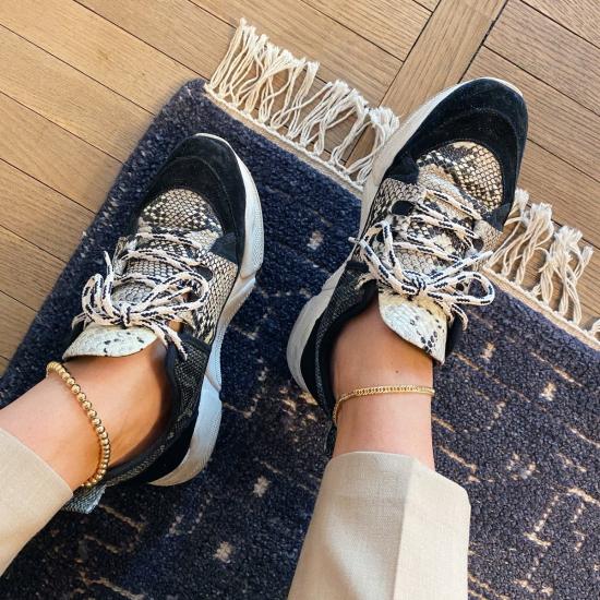  타린 토마스 바디 주얼리 웨이버리 발찌 18k 옐로우 골드 도금