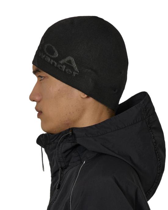  ROA x And Wander 모자 로아 X 앤 원더 로고 코튼 비니 블랙 - OTHER BRANDS