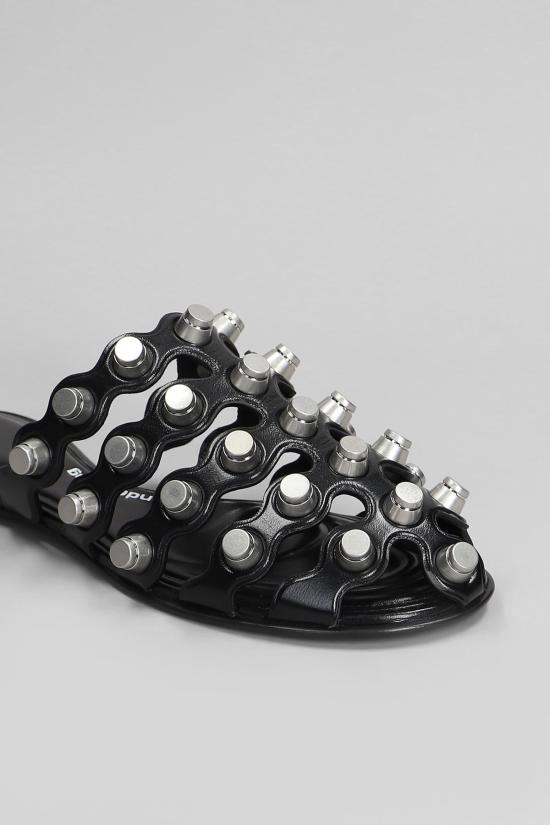  알렉산더 왕 뮬/슬리퍼 렉사 케이지 슬라이드 플랫 블랙 - ALEXANDER WANG