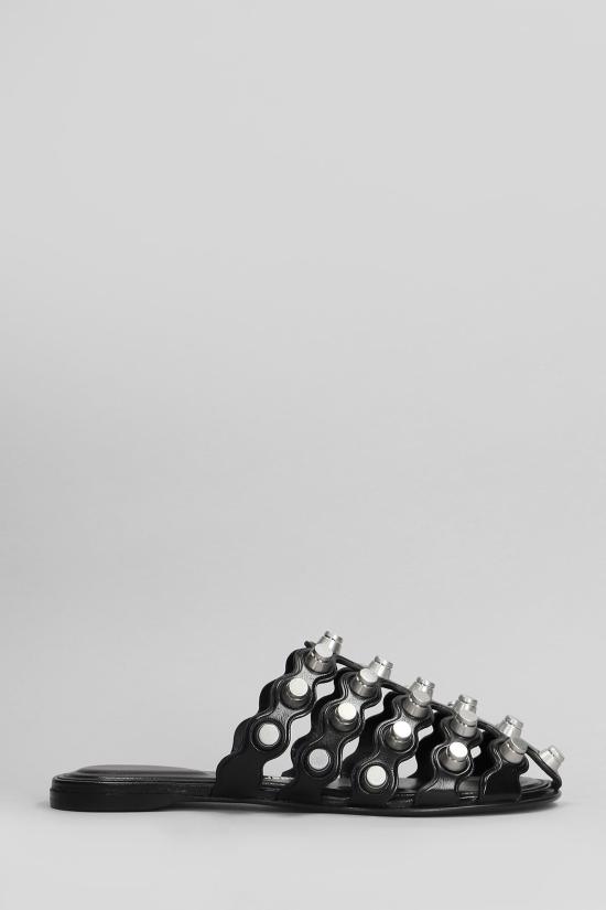  알렉산더 왕 뮬/슬리퍼 렉사 케이지 슬라이드 플랫 블랙