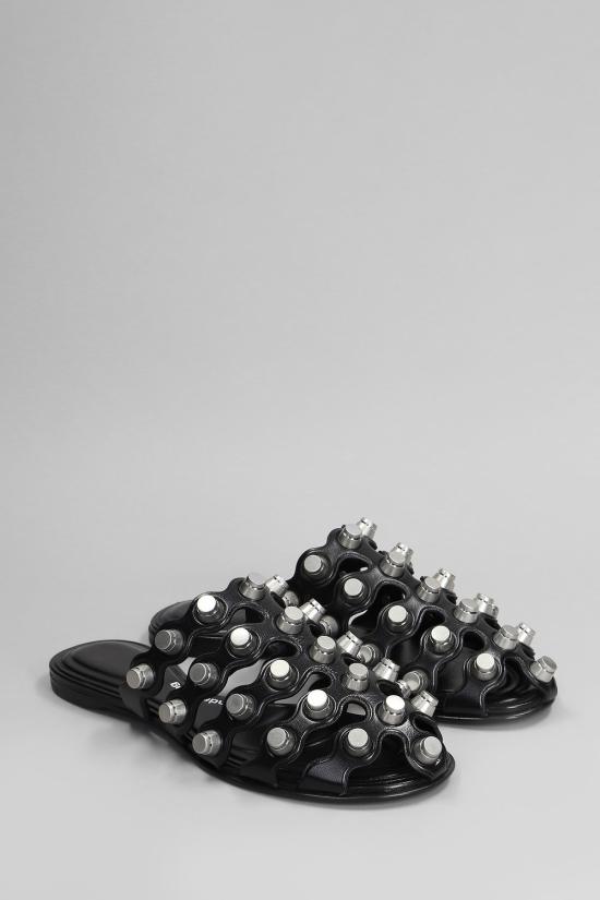  알렉산더 왕 뮬/슬리퍼 렉사 케이지 슬라이드 플랫 블랙 - ALEXANDER WANG