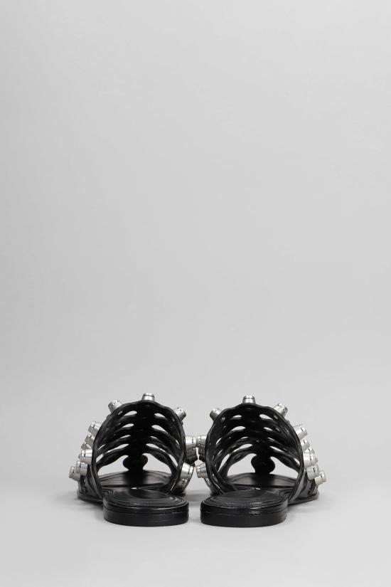  알렉산더 왕 뮬/슬리퍼 렉사 케이지 슬라이드 플랫 블랙 - ALEXANDER WANG