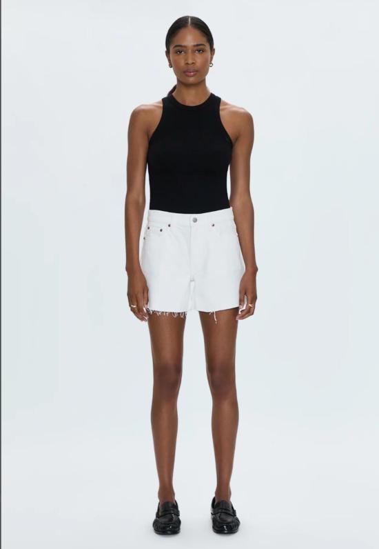  피스톨라 데님 숏팬츠 케네디 릴렉스드 미드라이즈 컷오프 쇼츠 앤티크 화이트