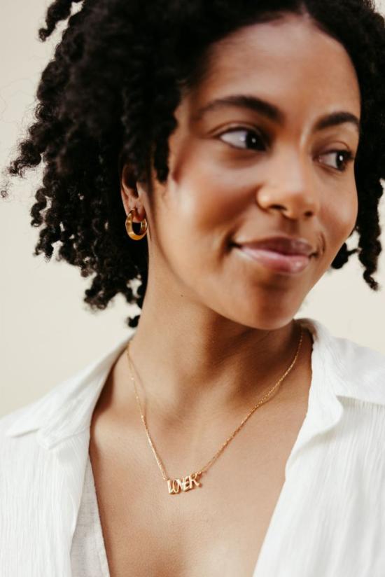  시에라 윈터 주얼리 목걸이/팬던트 러브 레터 목걸이 골드 베르메일 - SIERRA WINTER JEWELRY