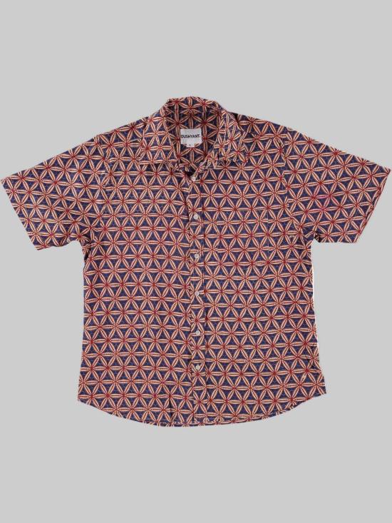  DUSHYANT 반팔 셔츠 두샨트 포크  블록 프린트 야구 - OTHER BRANDS