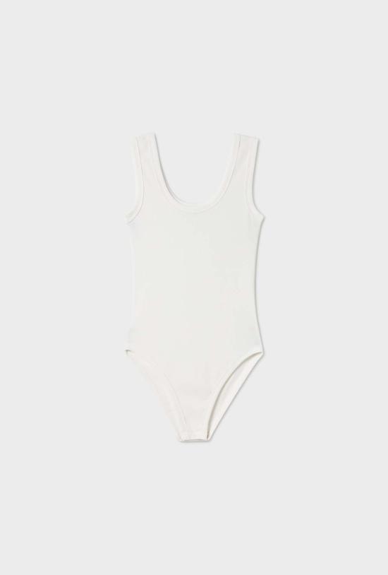  실크 런드리 바디수트 티셔츠 바디수트 탱크탑 화이트 - SILK LAUNDRY