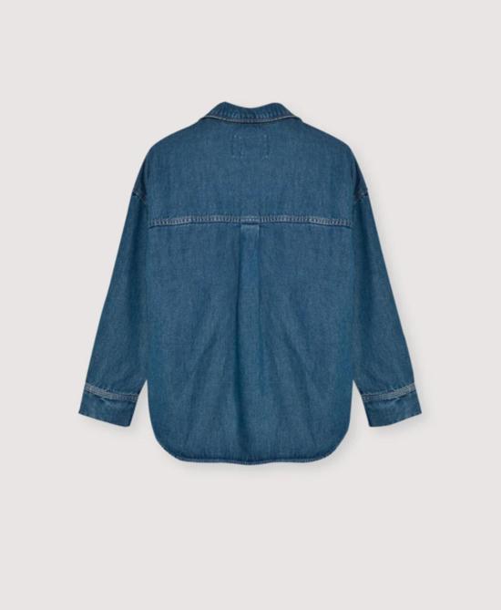  더뉴소사이어티 데님 셔츠 뉴 소사이어티 Tns 텐셀 셔츠 블루 데님 - THE NEW SOCIETY