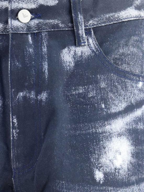  엠포리오 아르마니 데님 팬츠 데님 프린트 팬츠 - EMPORIO ARMANI