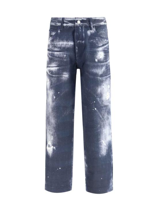  엠포리오 아르마니 데님 팬츠 데님 프린트 팬츠