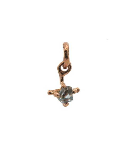  시리 한스도터 목걸이/팬던트 X 참 골드 + 아쿠아마린