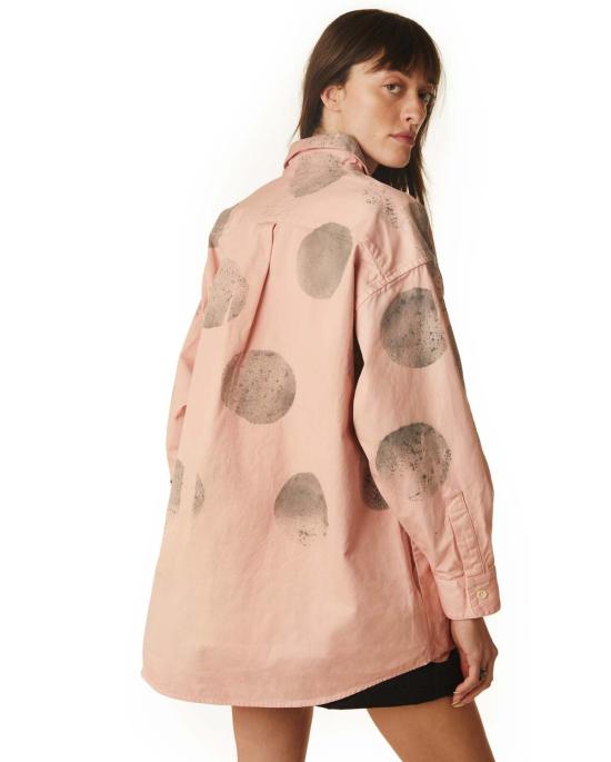  LWN 셔츠 Lwn Oz 셔츠 카네이션 스프레이 도트 - LWN