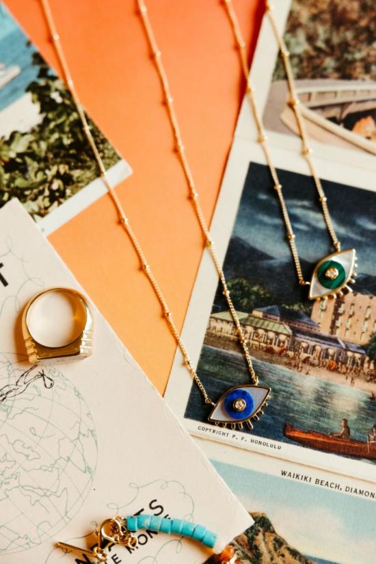  시에라 윈터 주얼리 목걸이/팬던트 러버스 아이 네크리스 라피스 - SIERRA WINTER JEWELRY