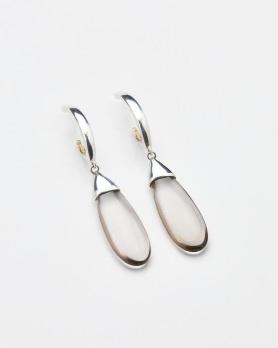  루스 오르티스 이어링 루즈 오리츠 스모키 쿼츠 드롭 - LUZ ORTIZ