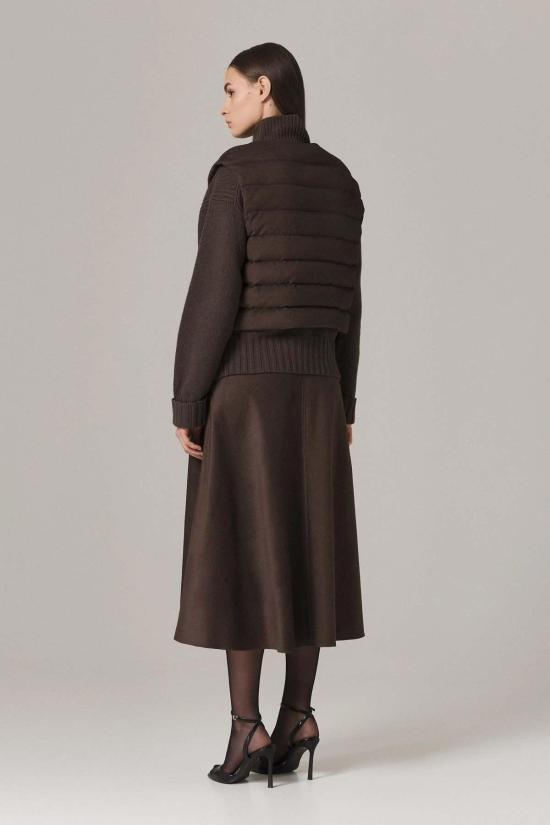  산티클레르 베스트 산티클러 로건 캐시미어 블렌드 가디건 & 다운 충전 코듀로이  세트 엄버 - SANTICLER