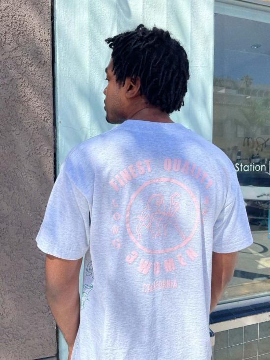  3 Women 반팔 티셔츠 Flower Of The Dragon Heather Tee Grey - OTHER BRANDS