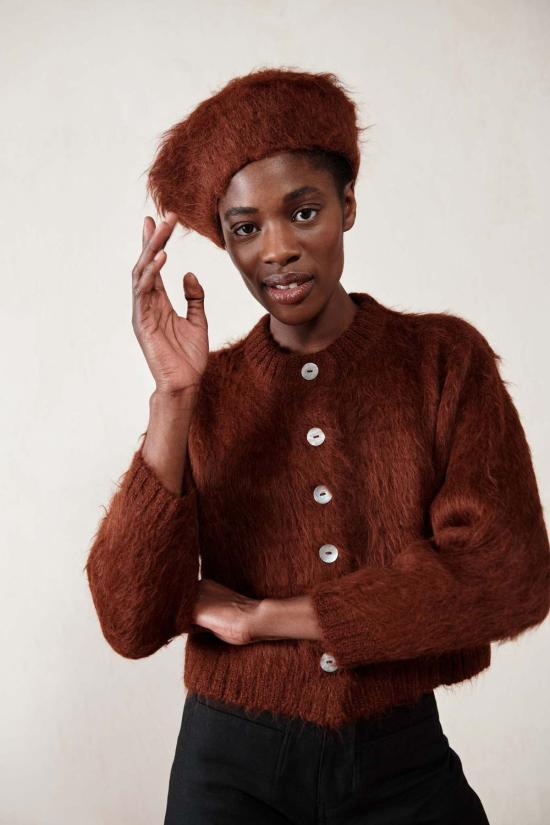  마리아 스탠리 가디건 브러시드 카디 메이플 - MARIA STANLEY