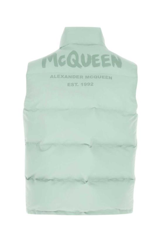  알렉산더 맥퀸 자켓 씨 그린 폴리에스터 민소매 패딩 재킷 - ALEXANDER MCQUEEN