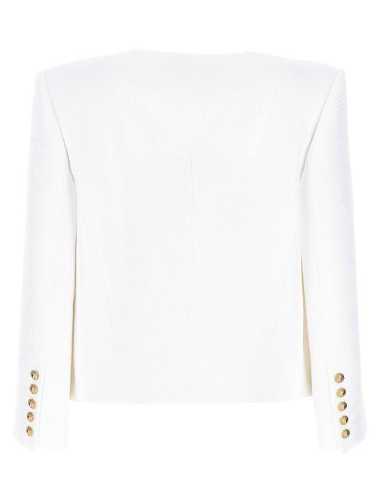 발망 수트 자켓 블레이저 스펜서 화이트 - BALMAIN