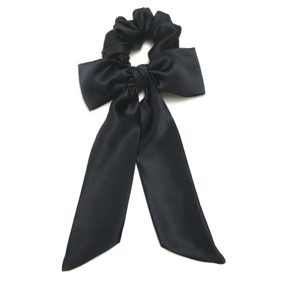  크리스텔 바라자 헤어 액세서리 실크 스카프 스크런치 미드나잇 - KRYSTELL BARRAZA