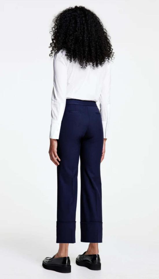  스미스 크롭 팬츠 커프드 플러드 팬츠 딥 네이비 - SMYTHE