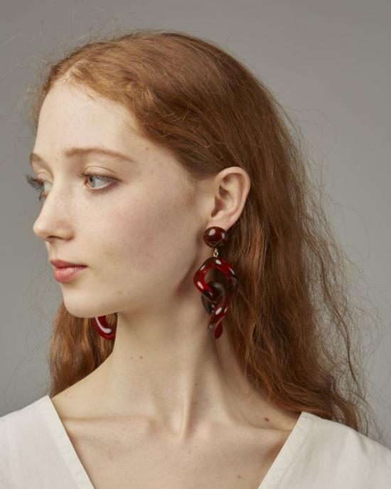  발렛 스튜디오 이어링 발레 타마라 귀걸이 레드 - VALET STUDIO