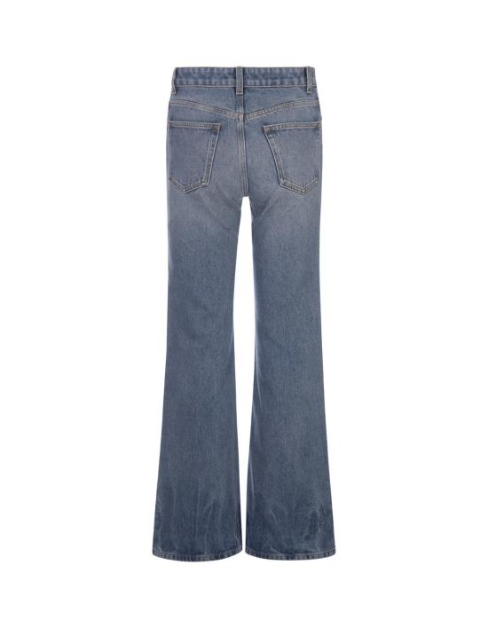  파코라반 데님 팬츠 라반 데님 플레어 진 (메달 장식) 블루 - PACO RABANNE