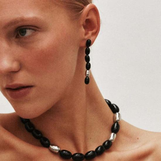  헤븐 메이헴 이어링 에디스  블랙/실버 - HEAVEN MAYHEM