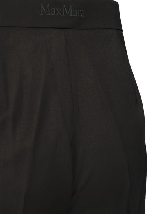  막스마라 스트레이트 팬츠 와이드 레그 팬츠 블랙 - MAX MARA