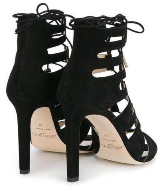  지미추 샌들 미러 레더 히치  블랙 - JIMMY CHOO