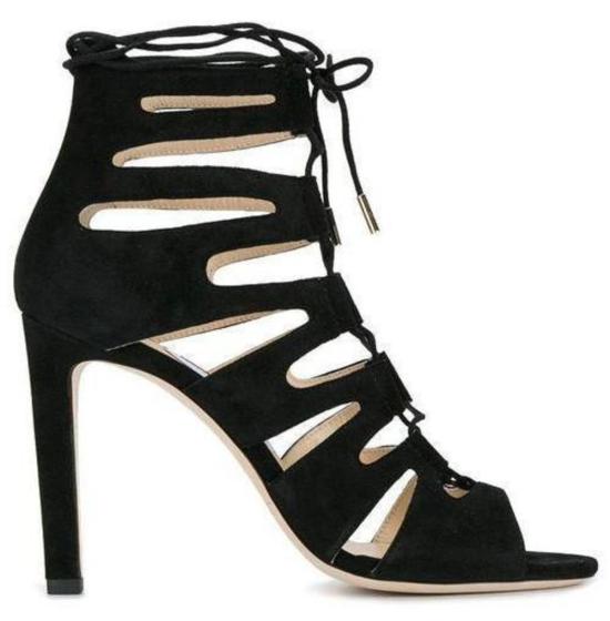 지미추 샌들 미러 레더 히치  블랙 - JIMMY CHOO