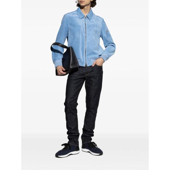 26SS 톰포드 가죽 자켓 LMS028 LBS086 UCZ BLUE - TOMFORD