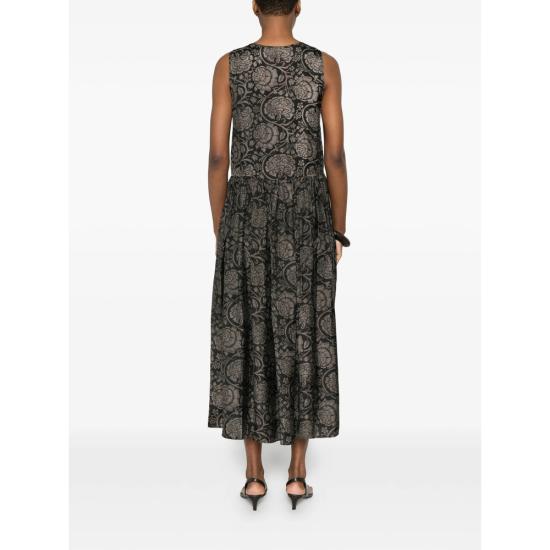 26SS 우마 왕 미디 원피스 UP5008 UW092 BLACK GREY - UMA WANG