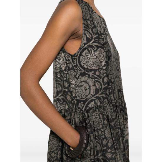 26SS 우마 왕 미디 원피스 UP5008 UW092 BLACK GREY - UMA WANG