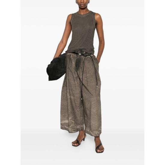 26SS 우마 왕 크롭 팬츠 UP3021 UW860 GREY BROWN - UMA WANG
