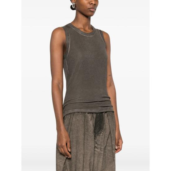 26SS 우마 왕 민소매 티셔츠 UP1030 UW860 BROWN - UMA WANG