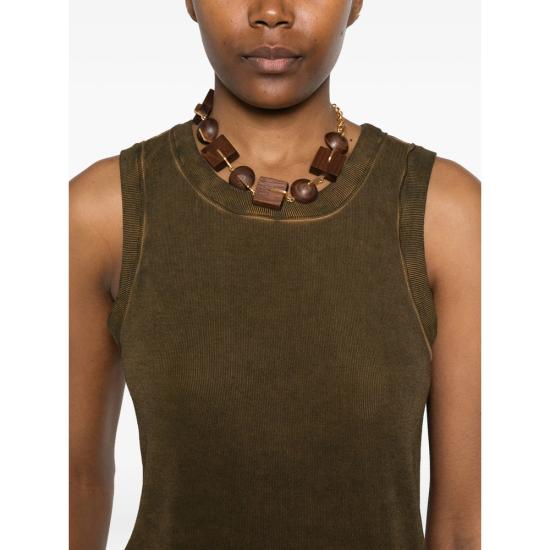 26SS 우마 왕 민소매 티셔츠 UP1030 UW240 BROWN - UMA WANG