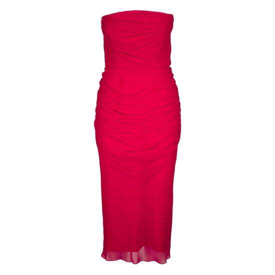 26SS 캐롤리나 헤레라 미디 원피스 R2611N550SCH 015 RED