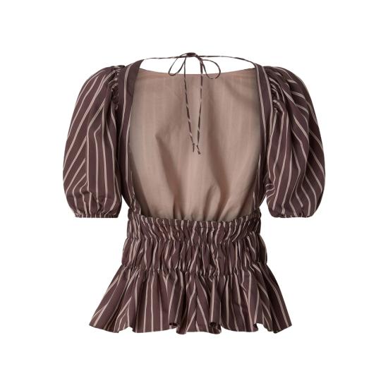 26SS 핑코 블라우스 106674 A33Q LN1 BROWN NEUTRALS - PINKO