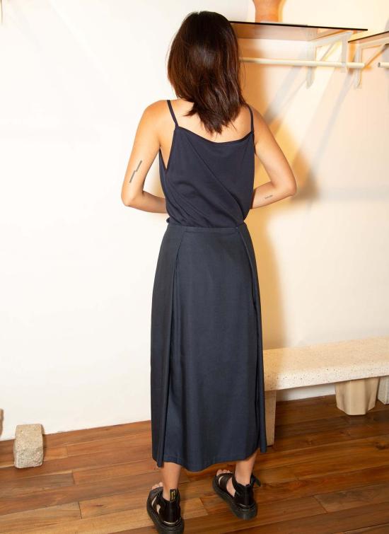  카렘 미디 스커트 Kaarem 패치  딥 블루 - KAAREM