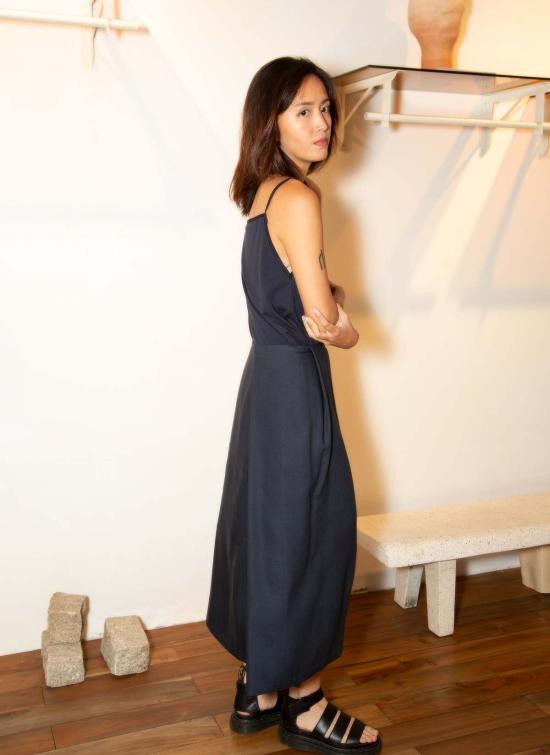  카렘 미디 스커트 Kaarem 패치  딥 블루 - KAAREM