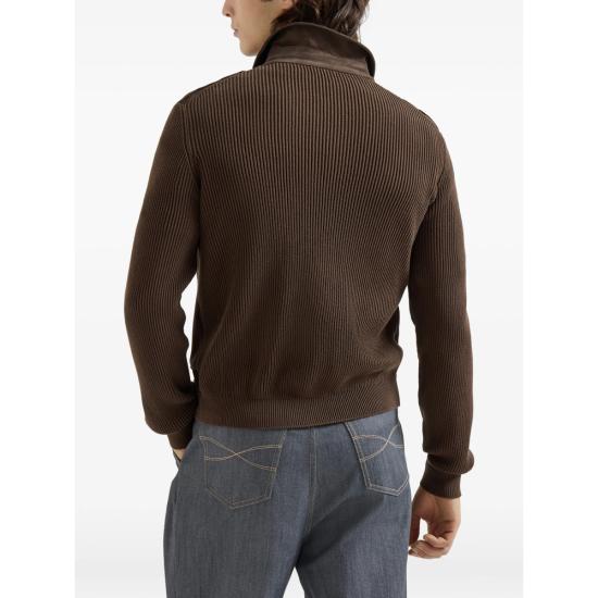 26SS 브루넬로 쿠치넬리 가죽 자켓 MPCLF2077 CYY55 BROWN - BRUNELLO CUCINELLI