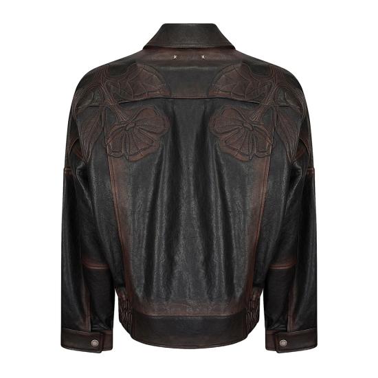 26SS 골든구스 가죽 자켓 GWP02560 P002300 40249 BLACK BROWN - GOLDEN GOOSE