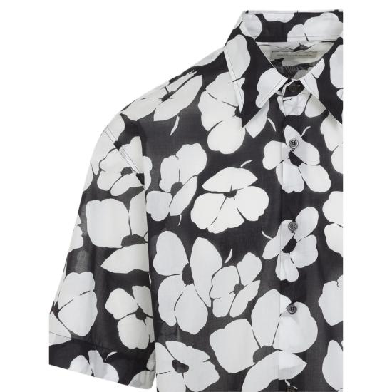 26SS 드리스 반 노튼 반팔 셔츠 3069 020700 900 BLACK WHITE - DRIES VAN NOTEN